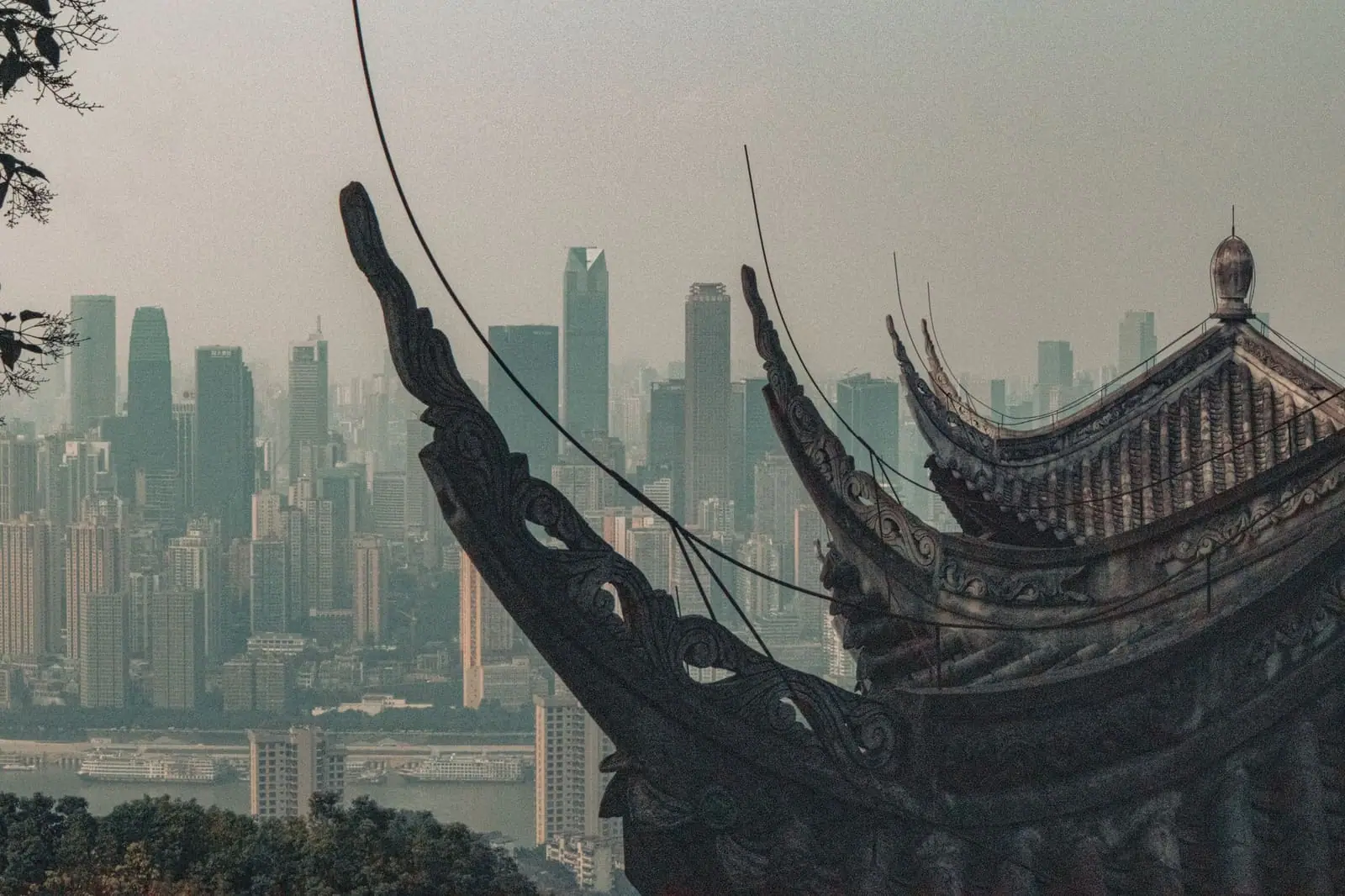 A city skyline in China
