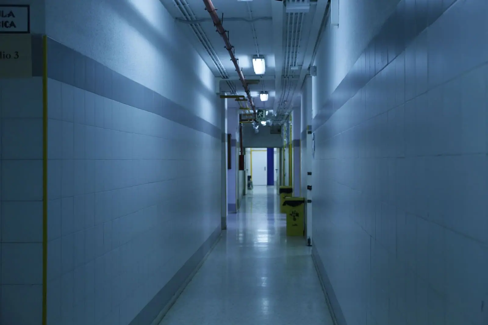 A modern hospital corridor