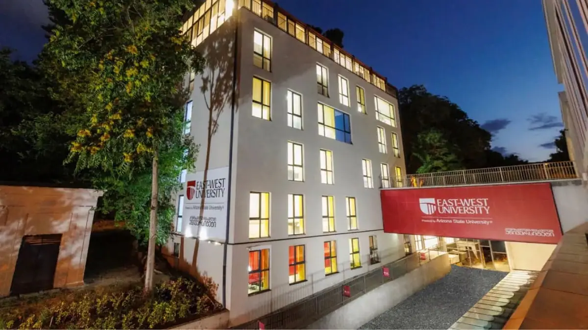 The main building of East-West University, Georgia