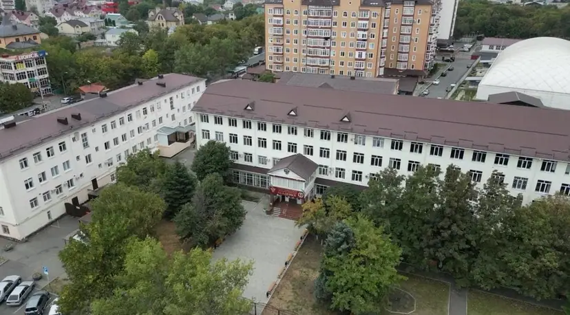 North Caucasian State Academy and the surrounding streets of Cherkessk